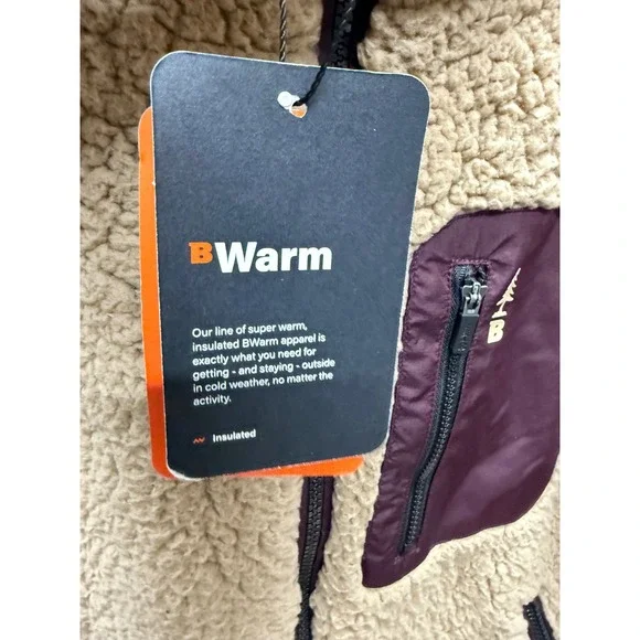 Bass Outdoor Women's Quilted Sherpa Puffer Jacket‎ Toasted Nut SIZE MEDIUM - Picture 9 of 9